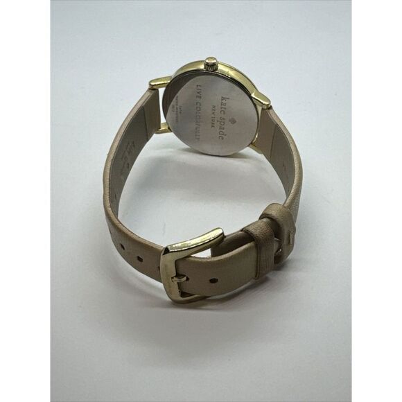 Kate Spade New York Metro 0073 Women\'s Beige Leather Analog Quartz Watch JNA505